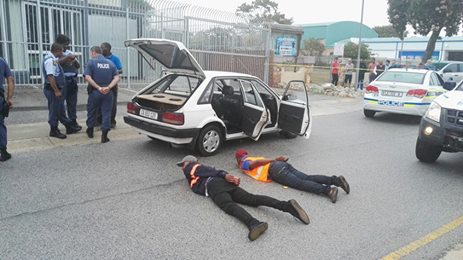 Two suspects were arrested for possession of a suspected stolen motor vehicle, Port Elizabeth