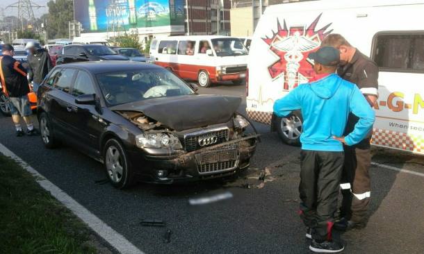 One person injured in a 5-car pile-up on the M1 North, Melrose