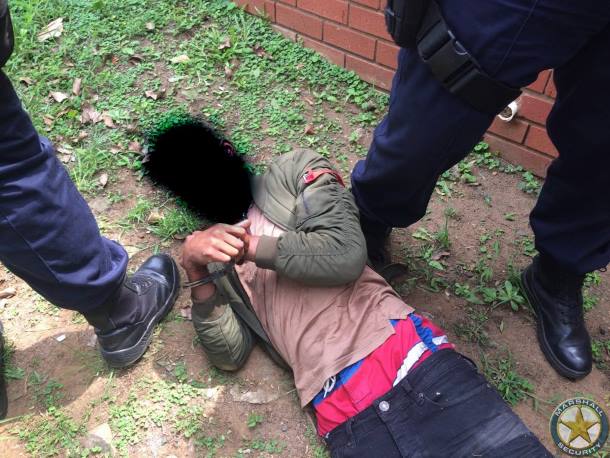 A man arrested for housebreaking in the suburb of Umgeni Park, north of Durban