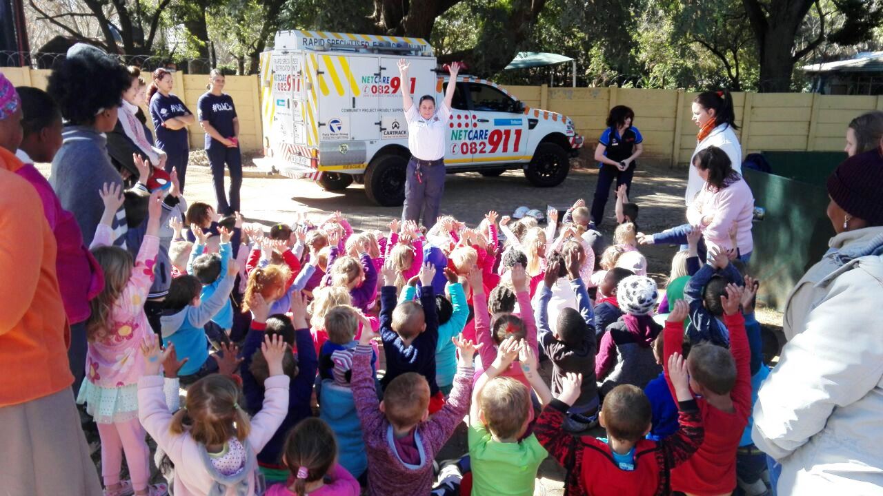 Trauma Injury Prevention fun and learning day at Krugersdorp nursery school.