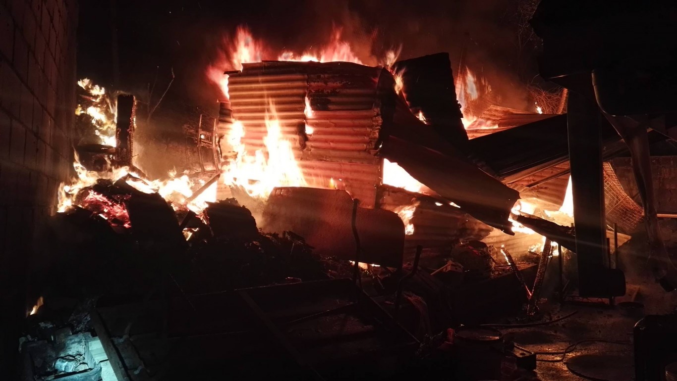 Storage Shed Burns Down: Verulam, KwaZulu-Natal