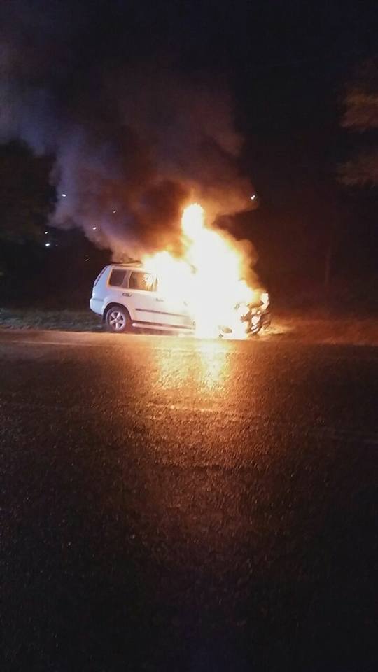 Vehicle On Fire at Verulam in KwaZulu Natal
