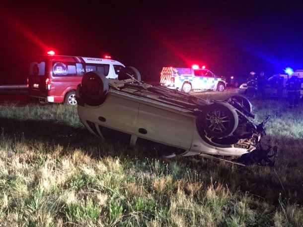 Man seriously injured when his car rolled in Westonaria