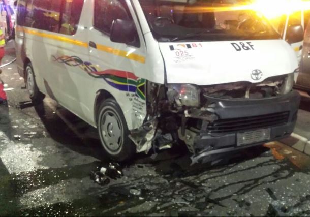 Three injured after taxi and car collided head-on in Pinetown