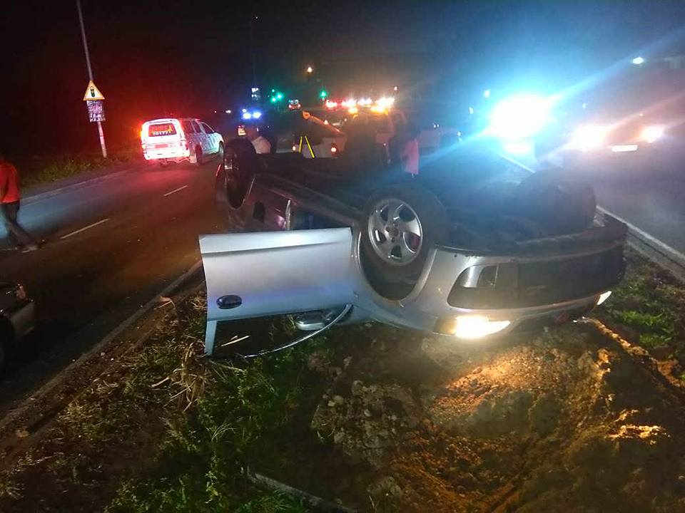 Vehicle rollover in Phoenix, KwaZulu Natal