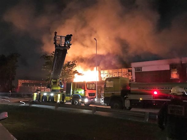 Early-morning fire at a Durban factory is still being contained by the Fire Department