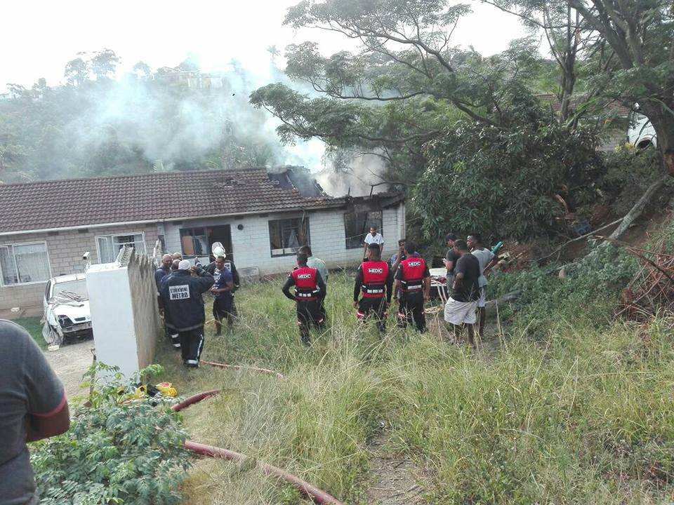 House Destroyed In Fire in Verulam, KwaZulu-Natal