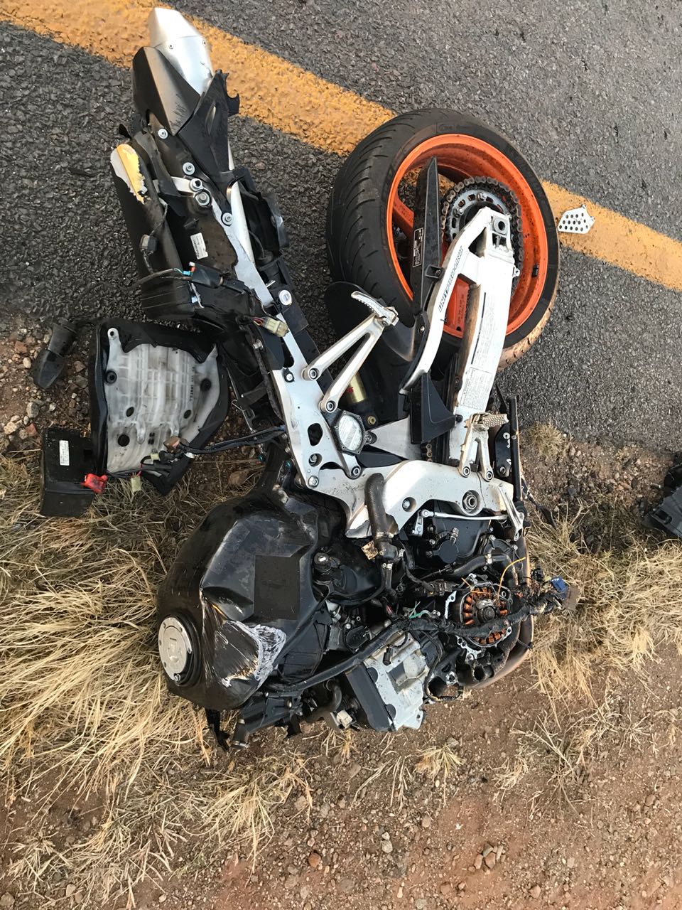 Major crash as 4 bikes and car collide on the R24 near Rustenburg