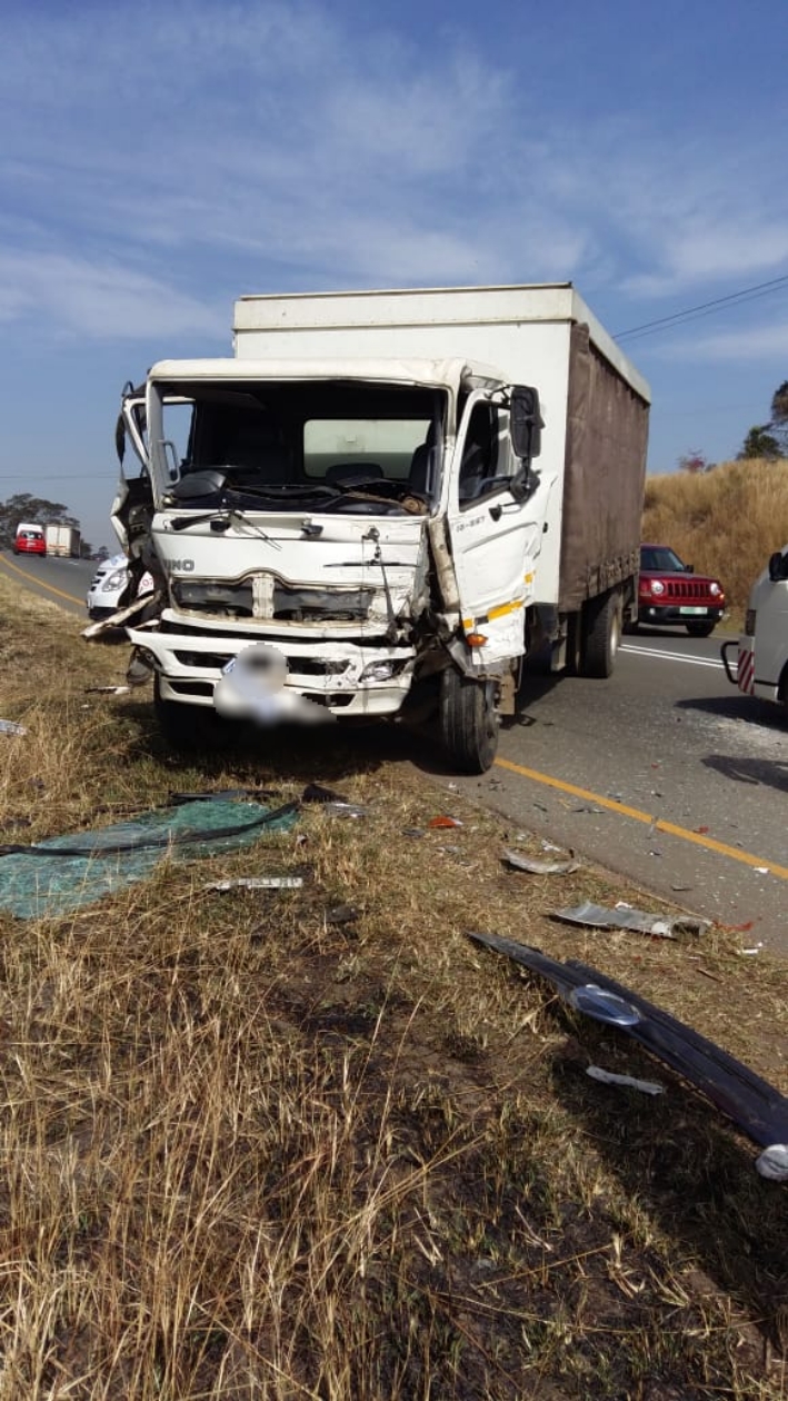 Four injured after two trucks collide  in Pietermaritzburg