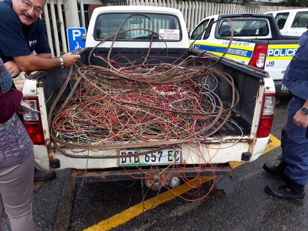 Man nabbed in possession of copper cables worth over R35 000 in Jeffreys Bay