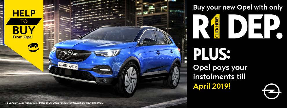 OPEL’s South African 35 strong dealership network has announced an amazing offer on 1000 selected OPEL models