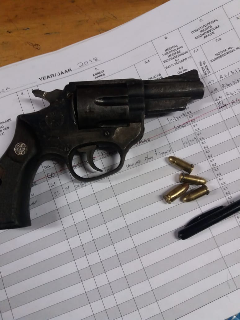 suspect was arrested for possession of unlicenced firearm and ammunition