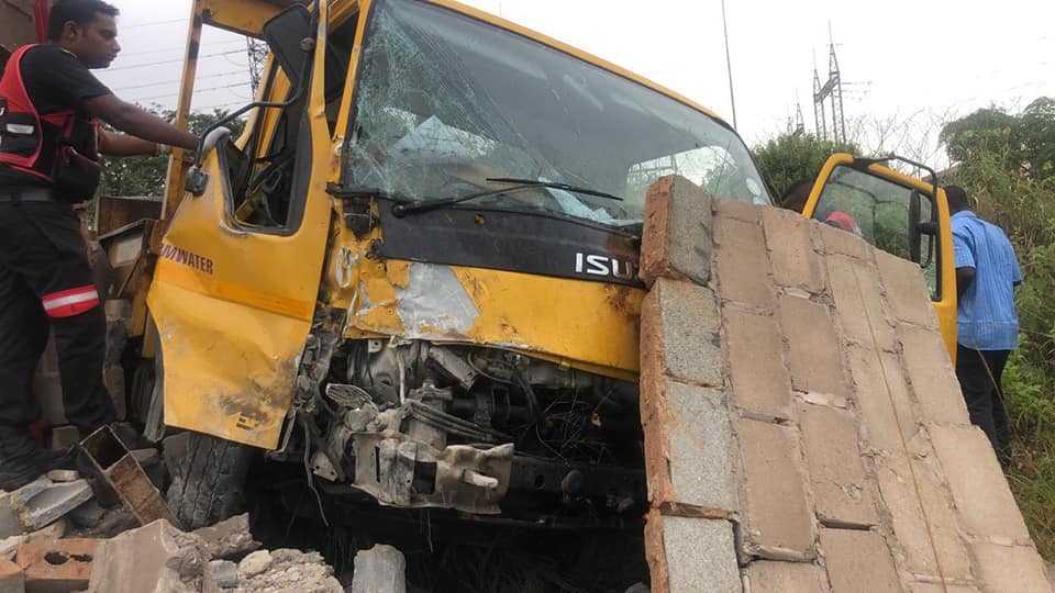 Truck Crashes Into Boundary Wall: King Shaka International Airport: KZN