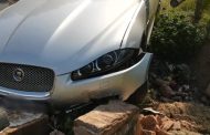 A woman was injured when she crashed through a wall in Bryanston, Sandton