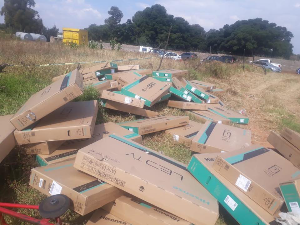 Stolen hi-tech televisions worth thousands of Rand seized at premises in Glen Austin, Midrand