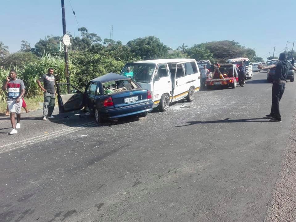 One injured in a taxi and vehicle collision in Verulam