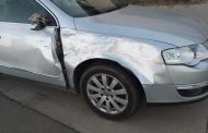 Two vehicle collision and pedestrian knockdown in Duinfern