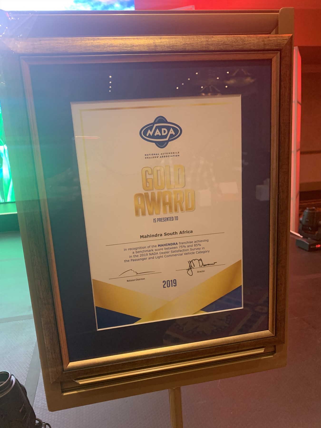 Mahindra takes gold in 2019 NADA Awards