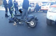 One injured in a motorcycle and car crash in Rosebank