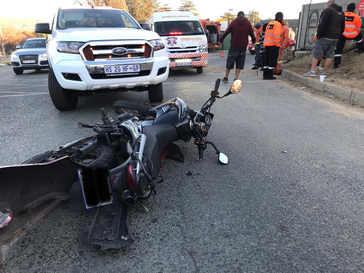 Motorycle collision leaves one injured in Randburg