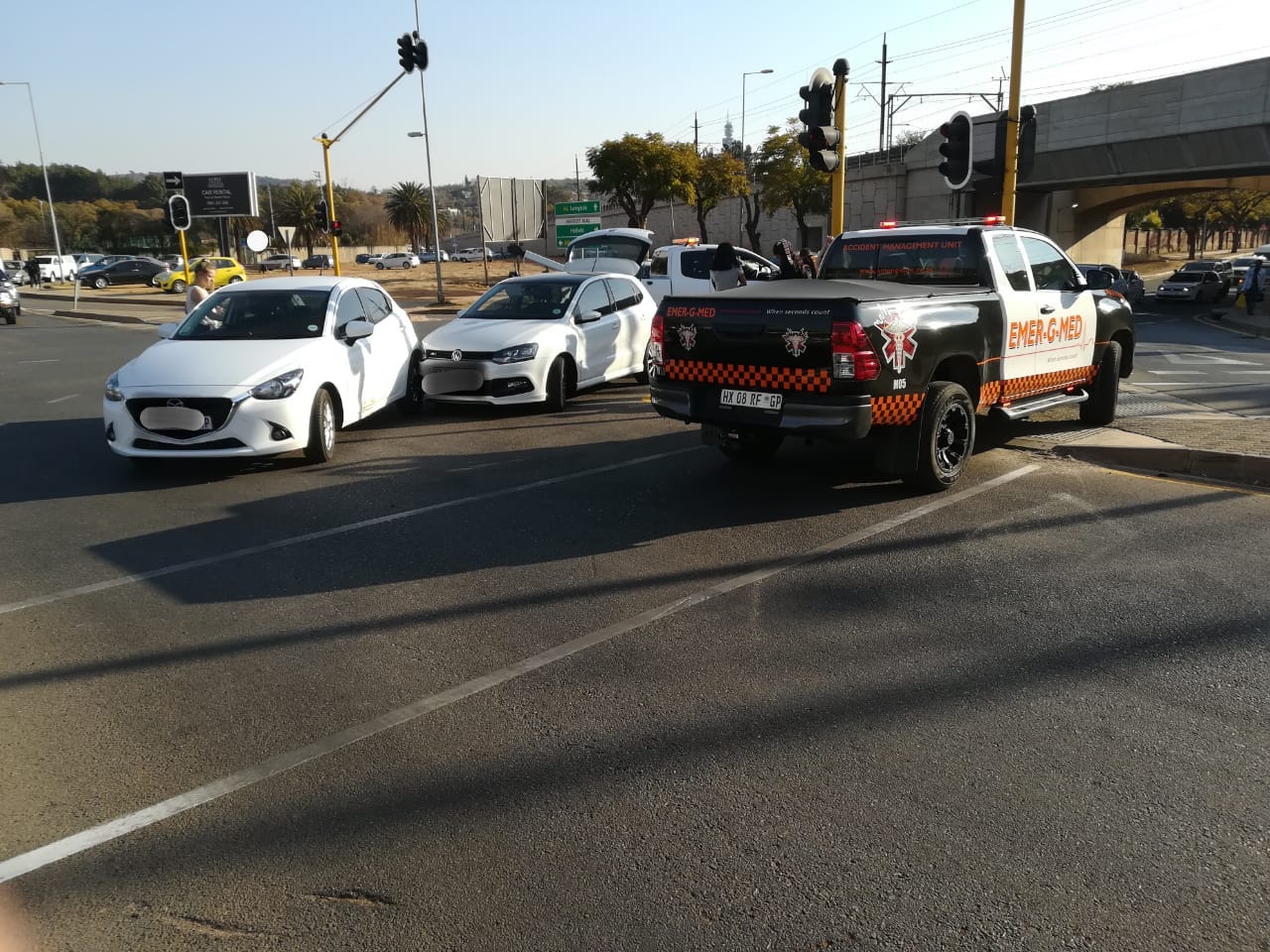 Collision at intersection in Pretoria