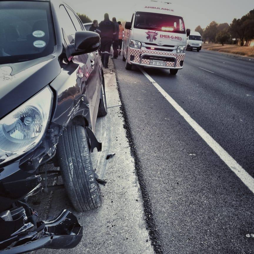 Vehicle collision on the N1