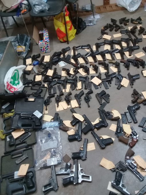 Police recovered more than 100 firearms in possession of former security companies