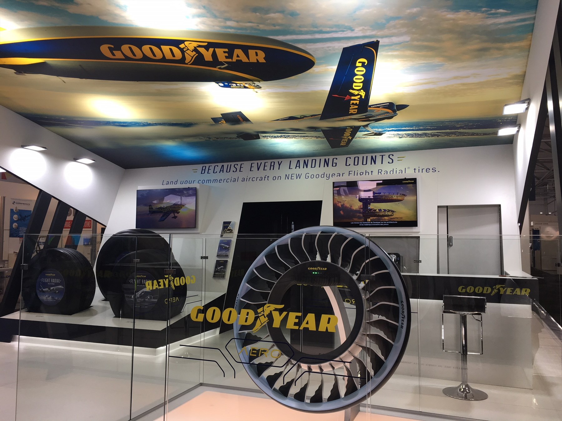 Goodyear offered tyres for every major aviation segment and highlighted its innovation at Paris Air Show