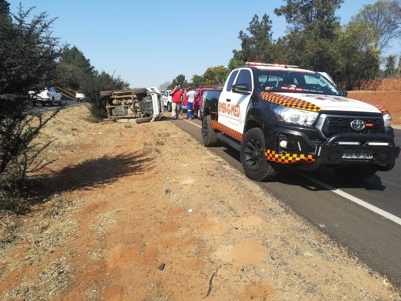 Fortunate escape from injuries in road crash on the N4 direction Pretoria before Rossouw