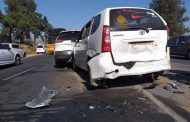 Fortunate escape from injury after multiple vehicle crash in Fourways