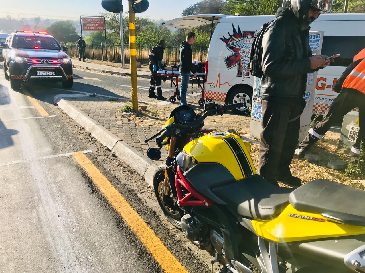 One injured in a motorcycle collision in Boskruin