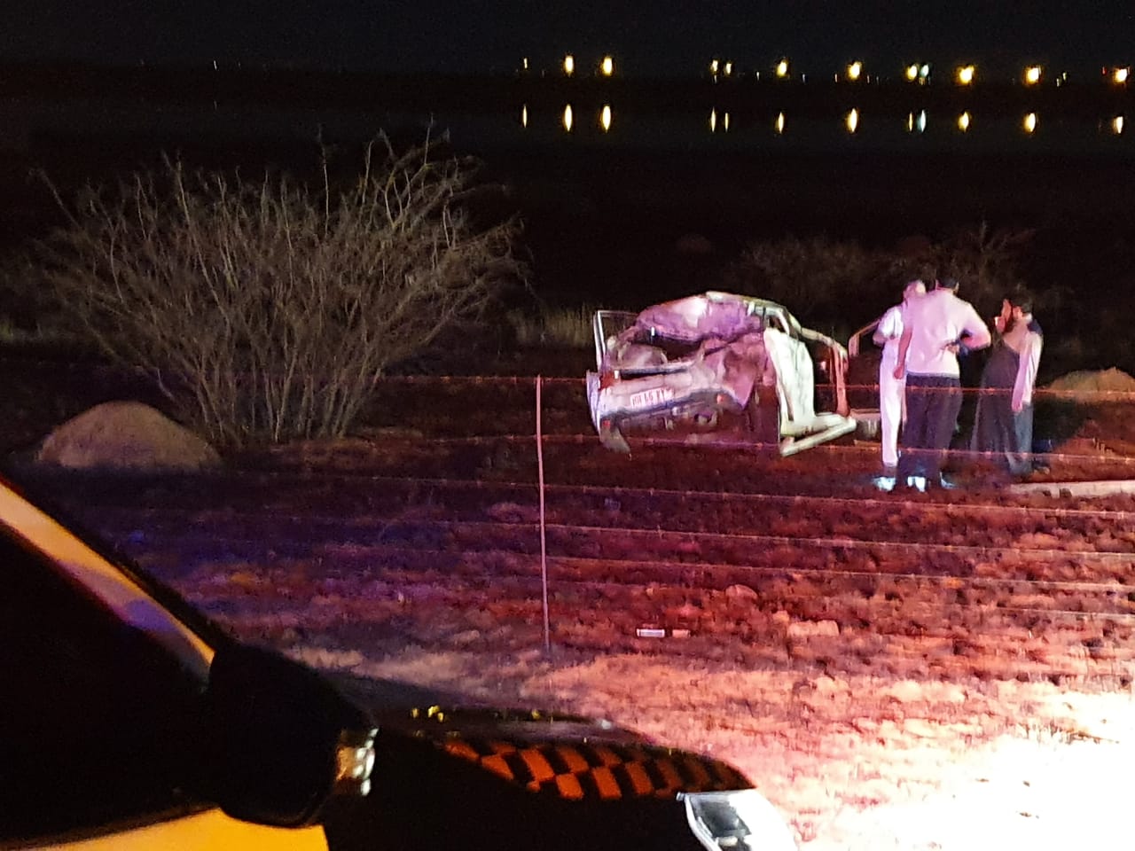 Three injured in a single-vehicle rollover on the N12