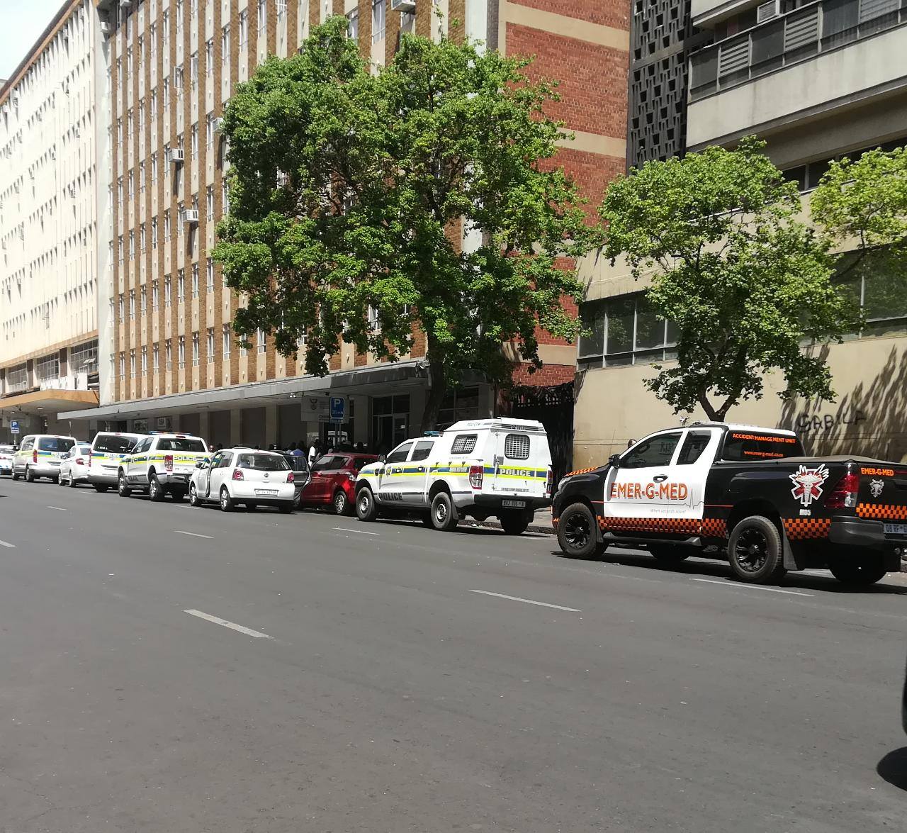 Protest action at the Department of Water and Sanitation building in Pretoria