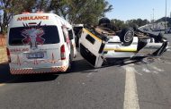 Several injured in taxi rollover in Sandton