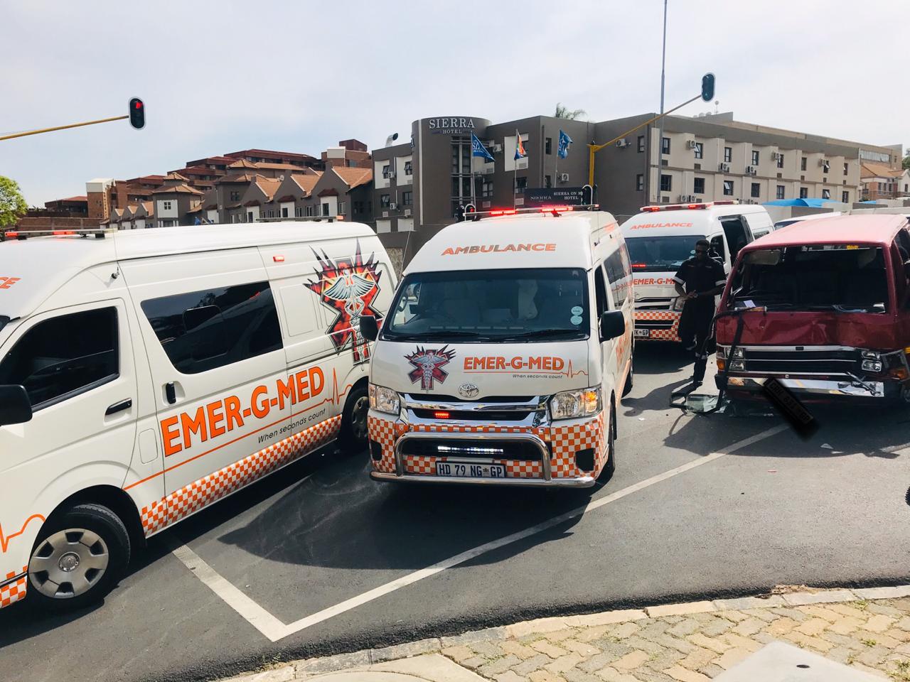 Multiple injured in a taxi collision in Randburg