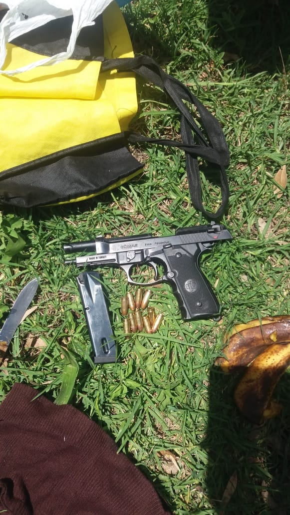 Two men arrested and firearms recovered used by hitchhikers during a hijacking in East London