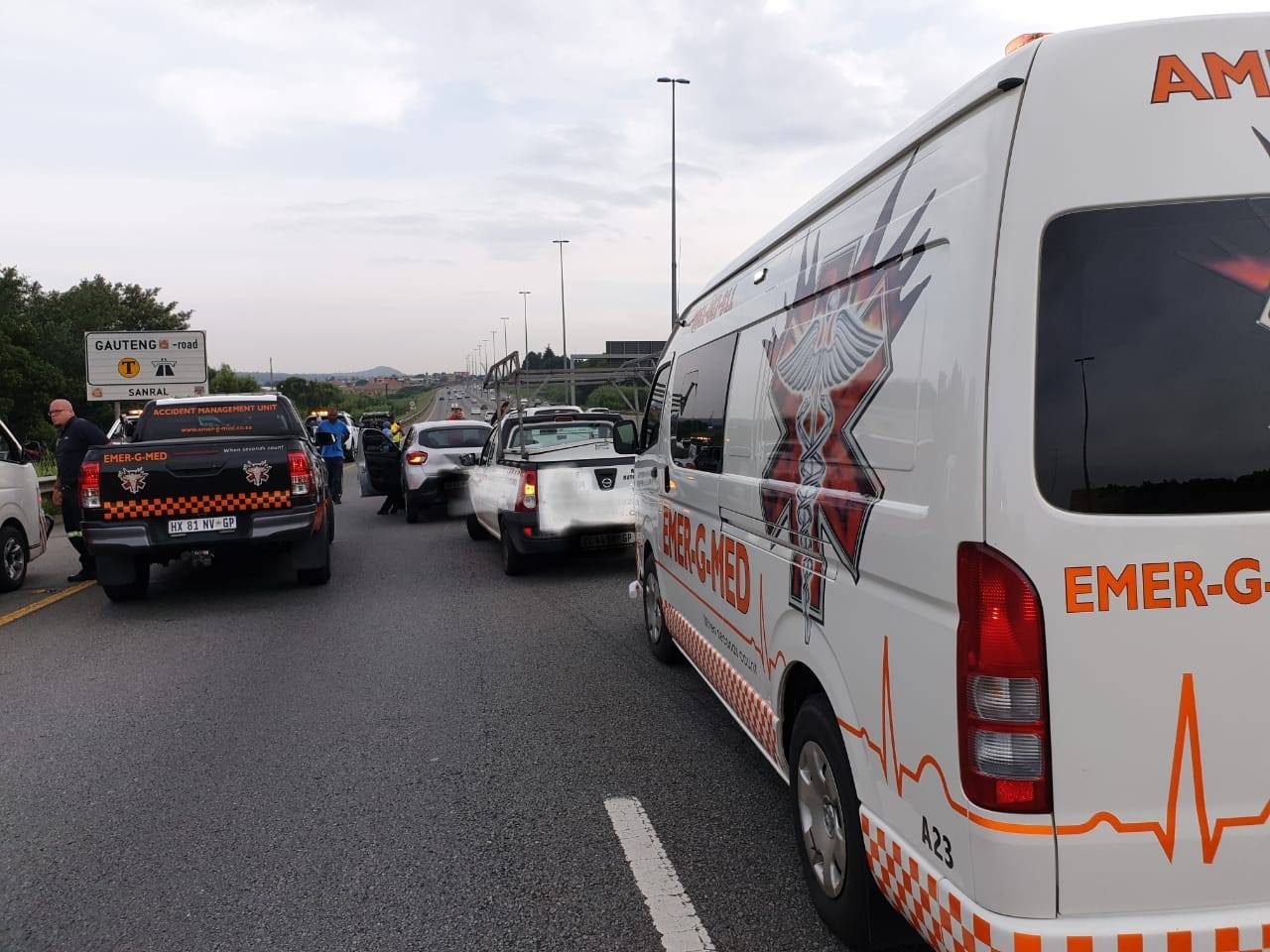 Five vehicles were involved in a collision on the N1