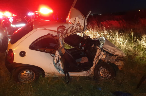 A man was critically injured following a collision between his car and a truck in Eikenhof