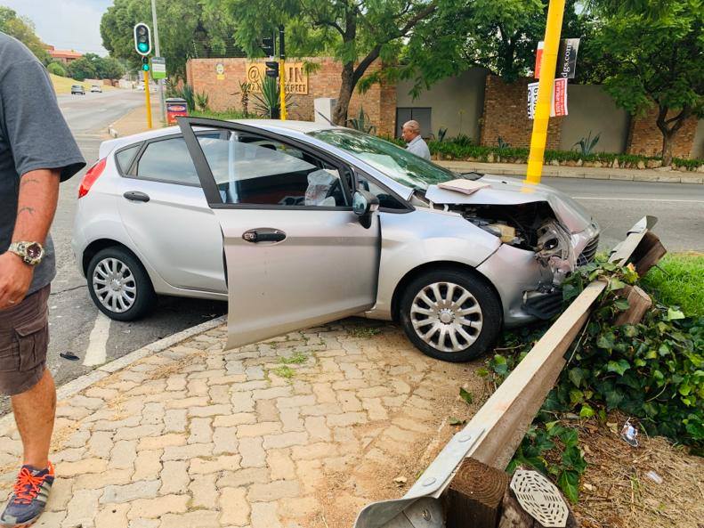 One injured in a two-vehicle collision in Randburg