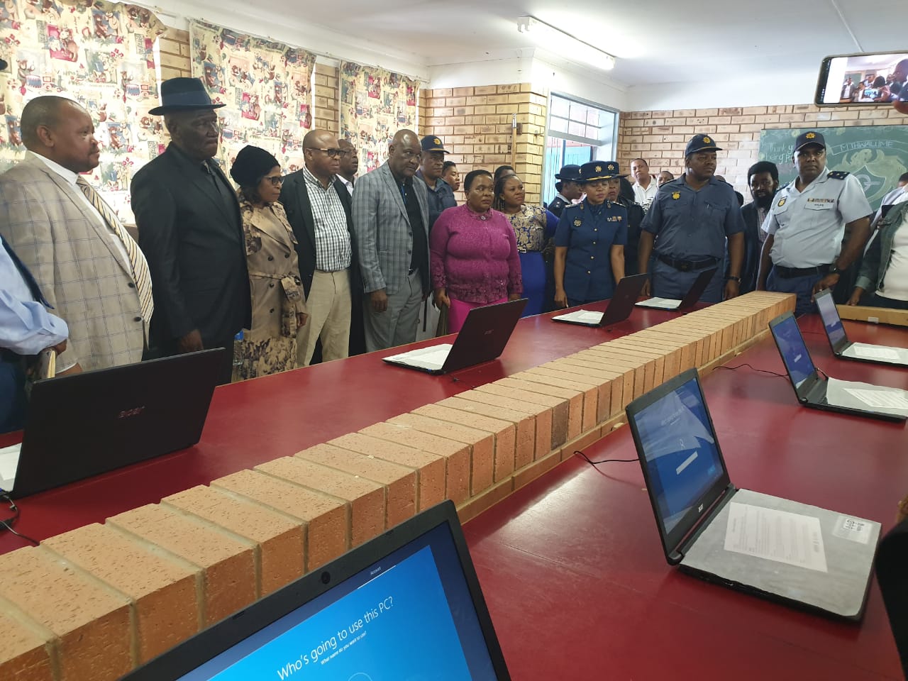 Minister Bheki Cele and PSIRA hand raise awareness in relation to school safety and cyber security.