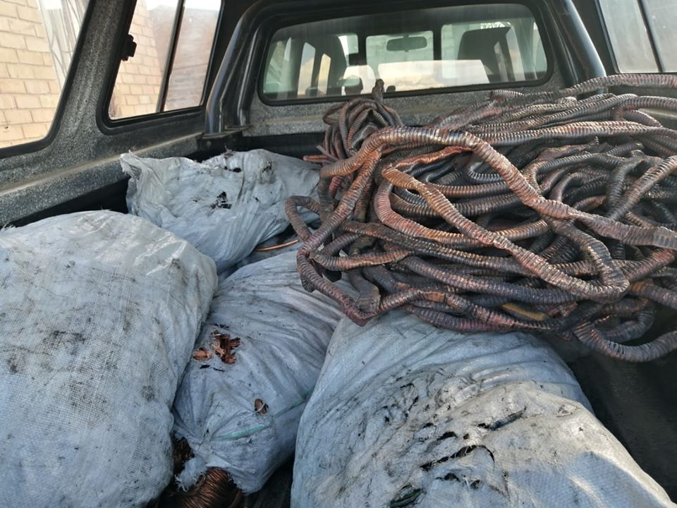 Eskom employee and accomplice nabbed for theft and possession of stolen copper cables