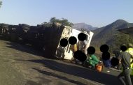 Truck rollover on the Hoedspruit side at the Strydom tunnel