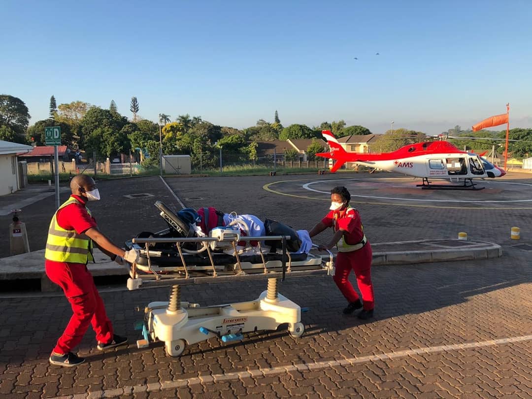 Air evacuation for patient to Queen Nandi Regional Hospital