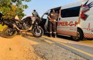 One injured in a motorcycle collision in Fourways