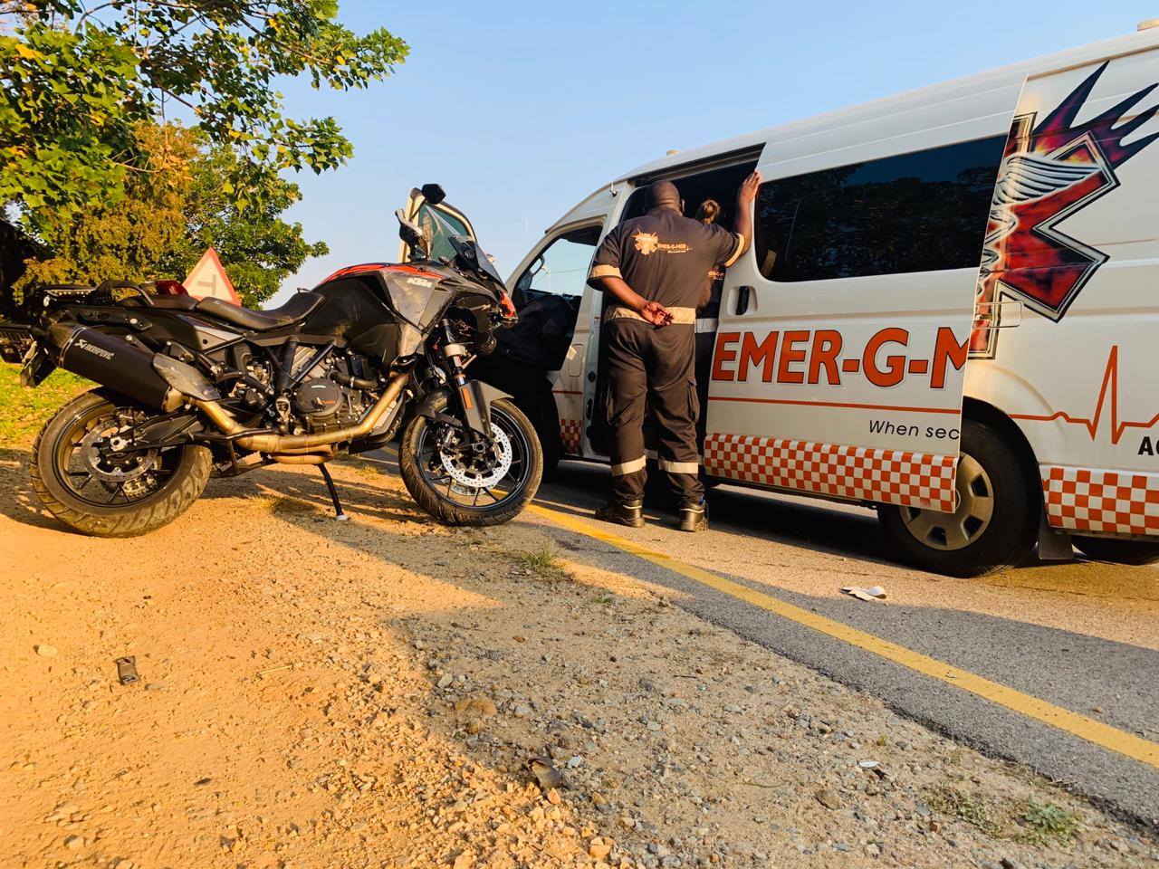One injured in a motorcycle collision in Fourways