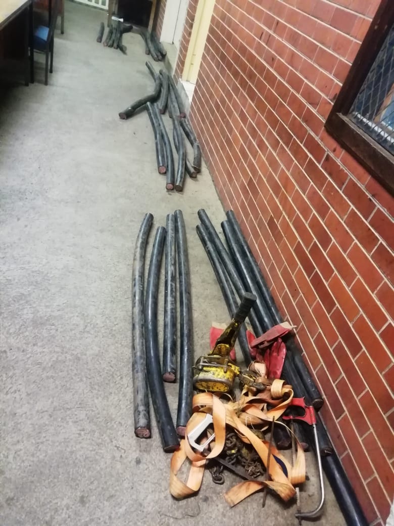 Suspects arrested for possession of stolen copper cables in Durban