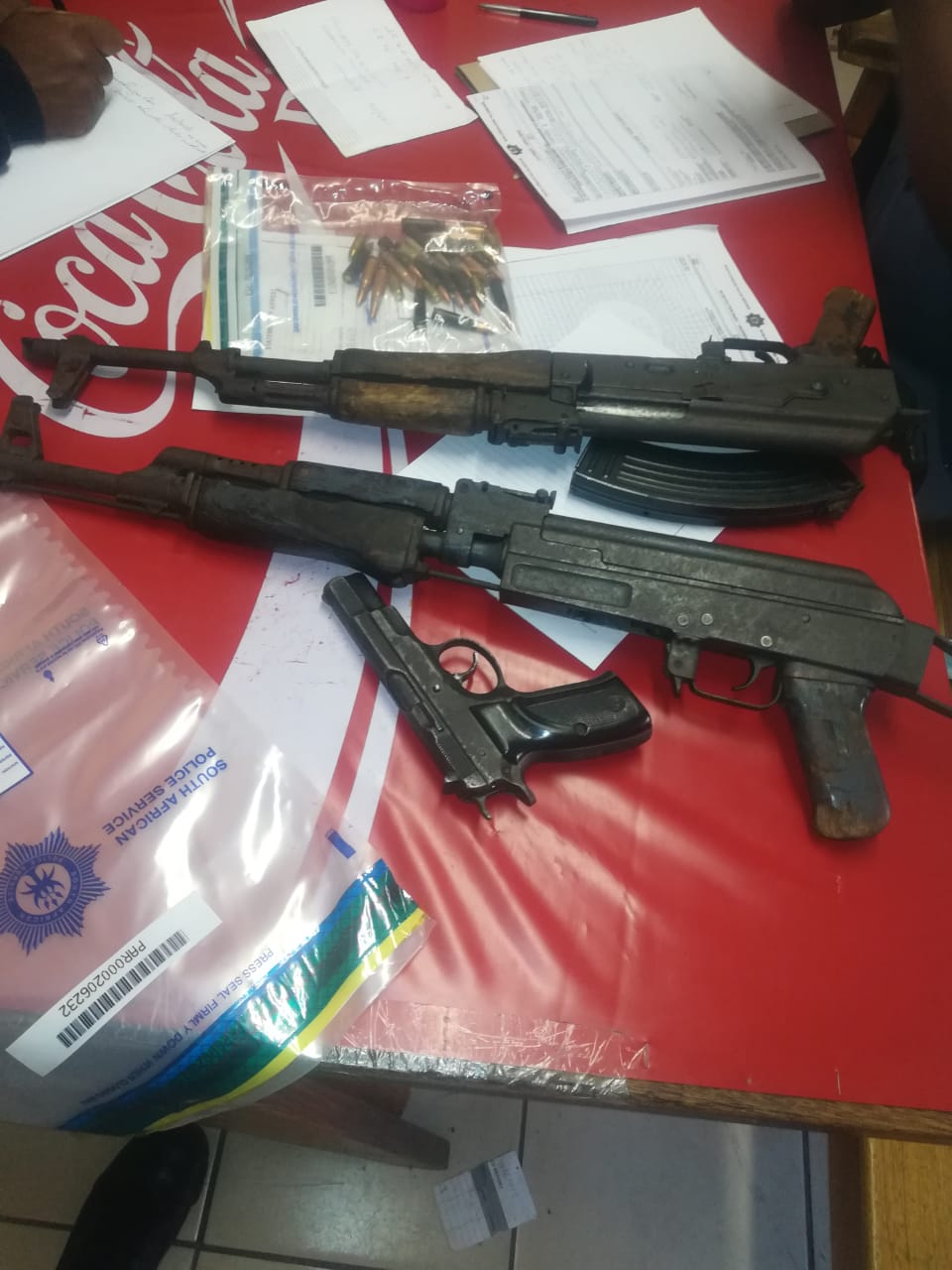 Firearms seized, two men to appear in court