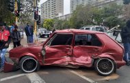 Two-vehicle collision in Parktown