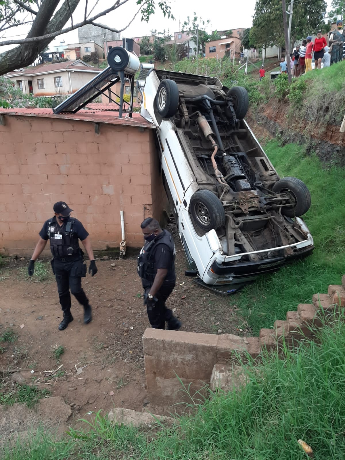 Overturned Taxi Lands On House in Waterloo in KZN