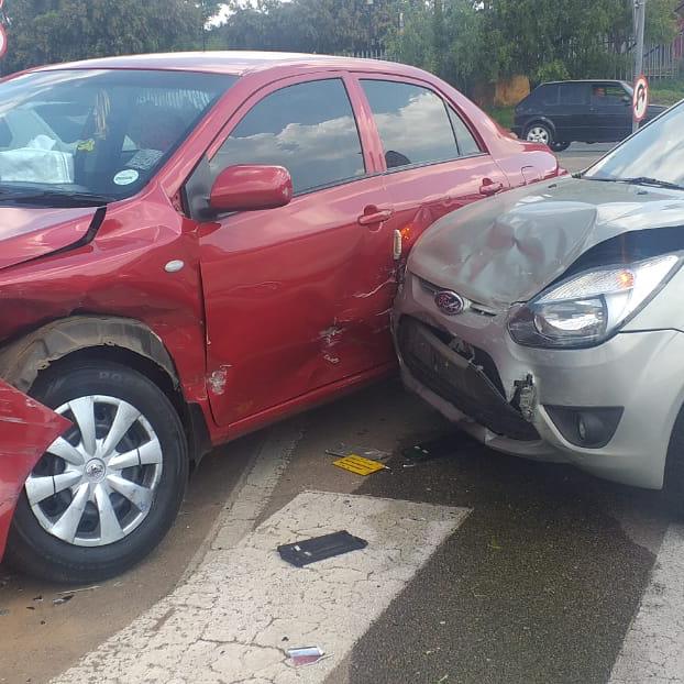 Two-vehicle collision in Midrand
